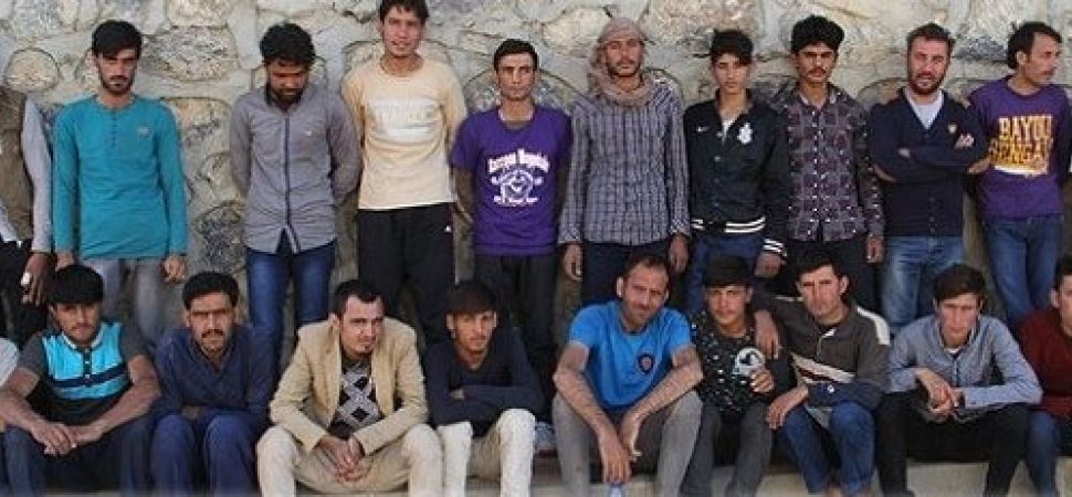 Başkale\'de 20 Kaçak göçmen yakalandı