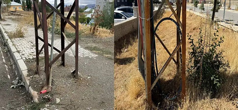 Başkale\'de elektrik kabloları can güvenliğini tehdit ediyor