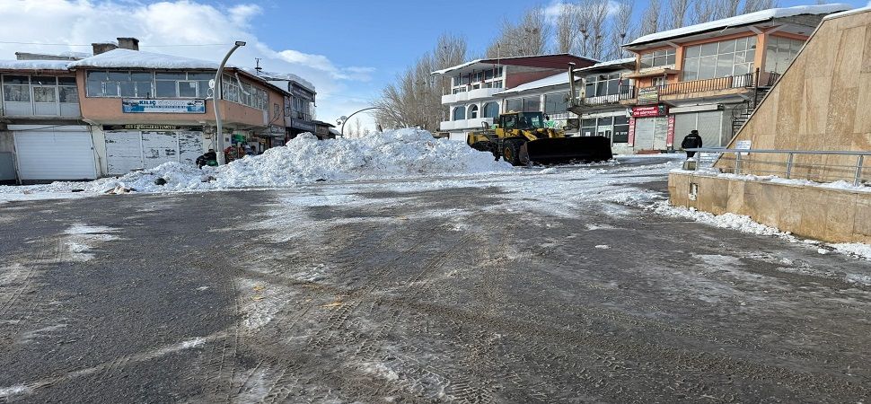 Başkale’de kar yağışı etkili oldu