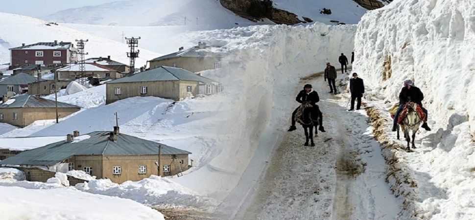 Başkale'nin Kırsal Mahalleleri Son yılların en sert kışı yaşandı