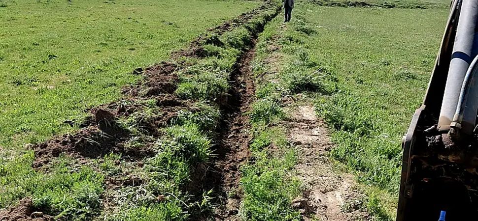 Başkale\'de tarımsal sulama kanalı çalışmaları aralıksız sürüyor