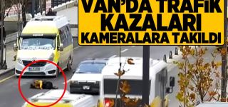 Van ve Bitlis’teki trafik kazaları şehir polis kameralarına takıldı.